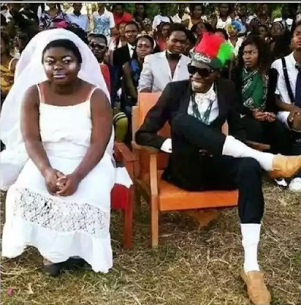 "When The Bride And Her Man Are On Point"; Checkout This Viral Wedding Photo